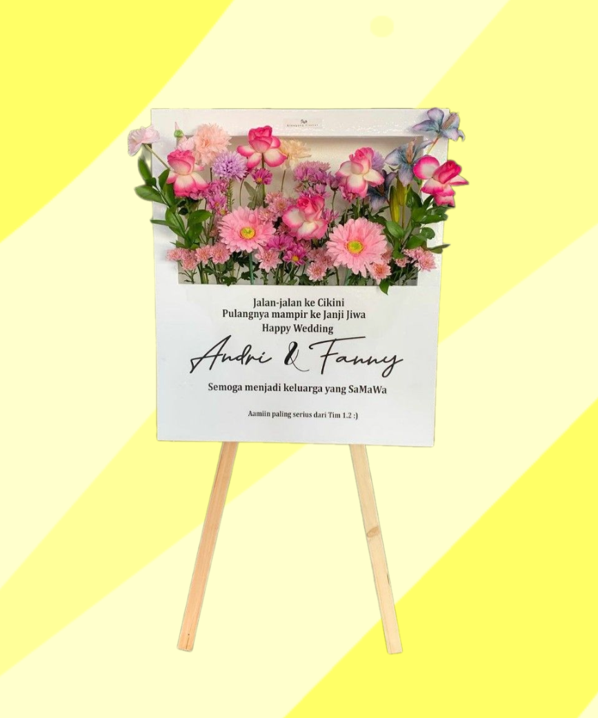 box stand wood bunga