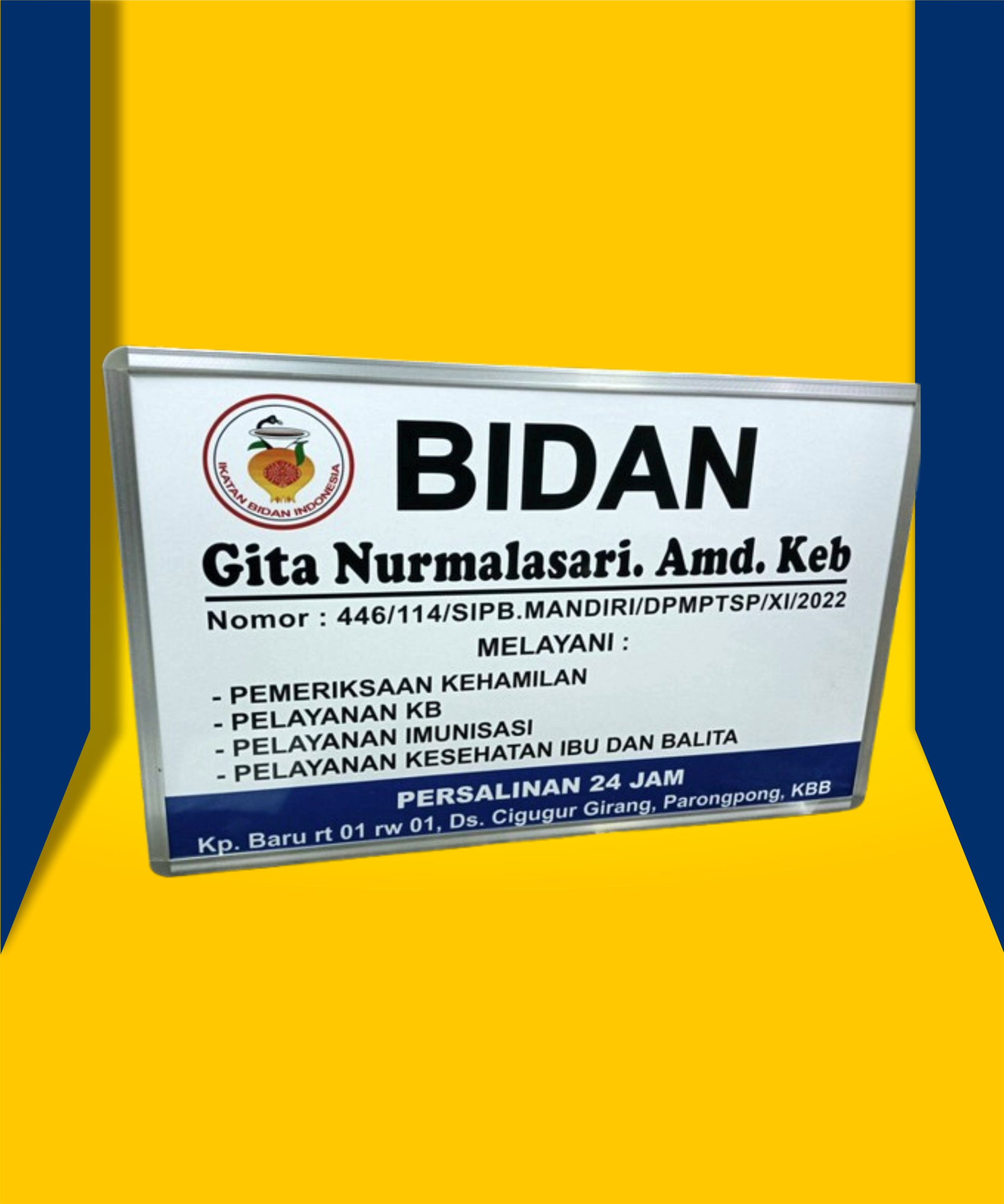 bikin akrilik sticker papan nama di singaraja