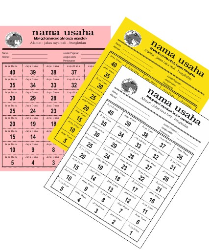 Promise Koperasi angsuran Harian, Mingguan. Model sobek