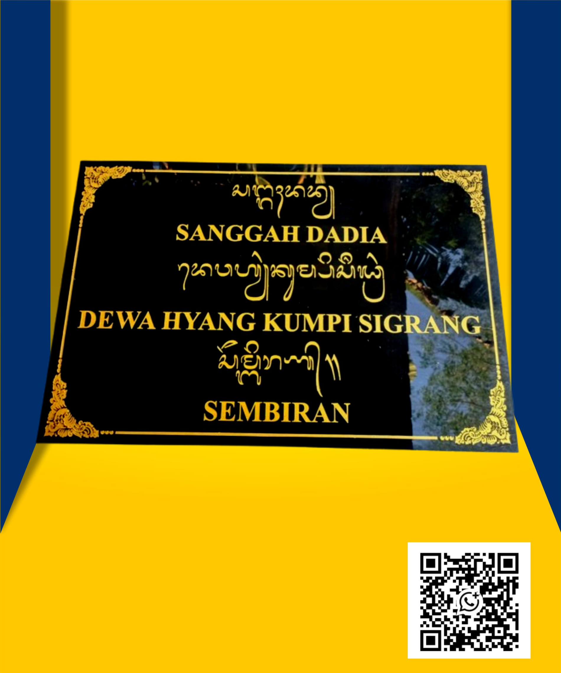 bikin pelang marmer nama tempat suci di singarja