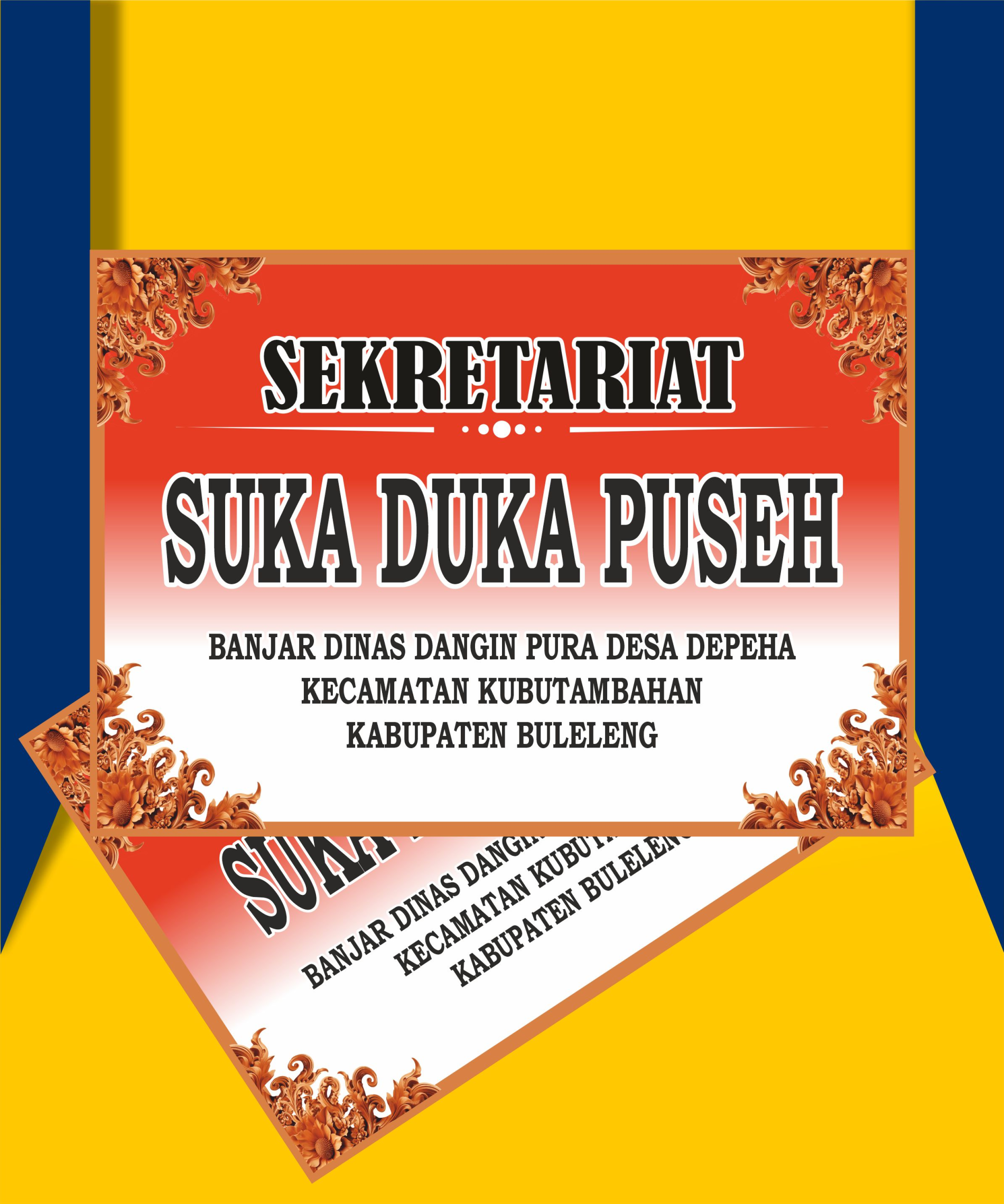 sekretariat / suka duka / kelompok , dll kilat
