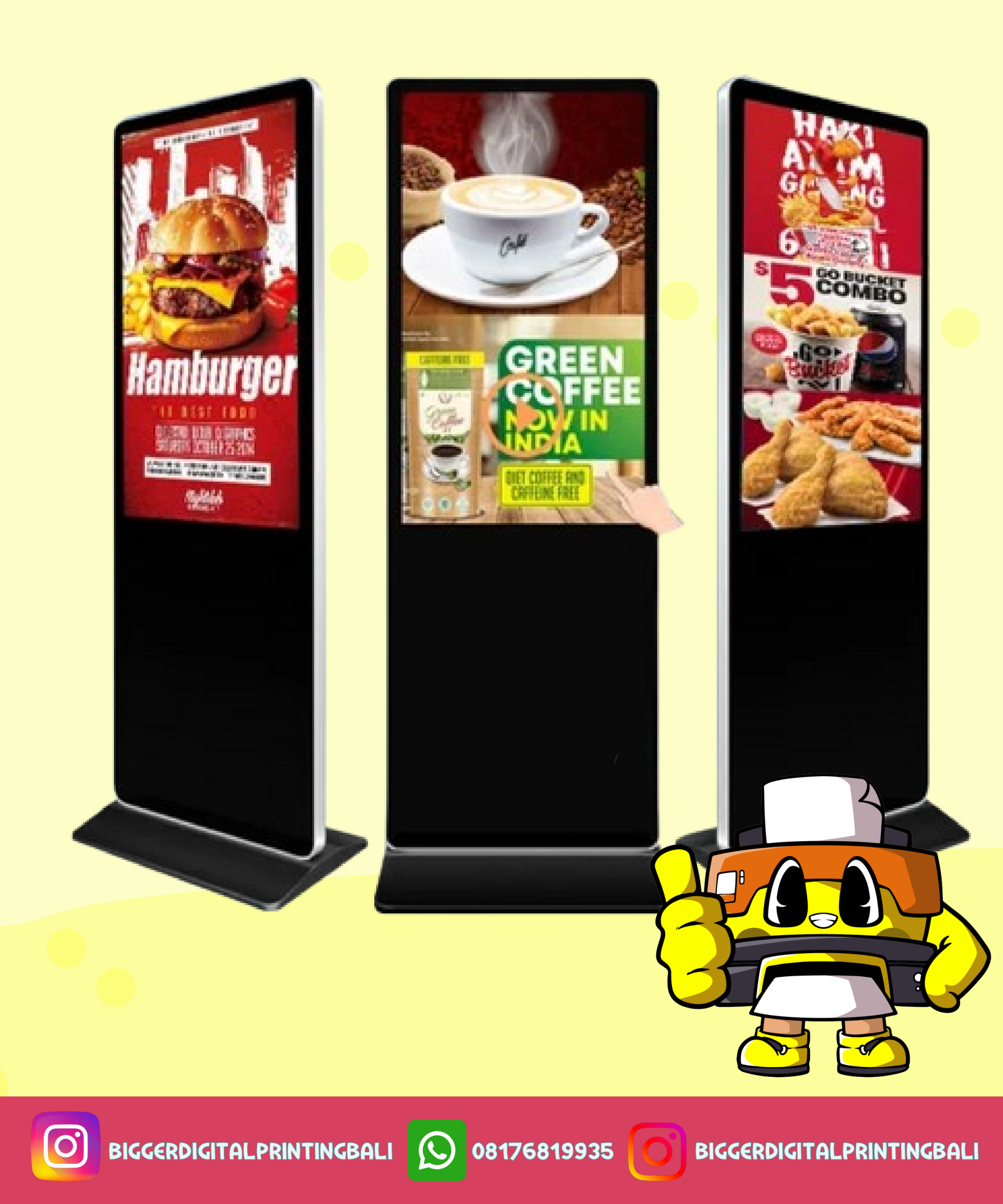 Standing Box Costum Besi & almunium cafe