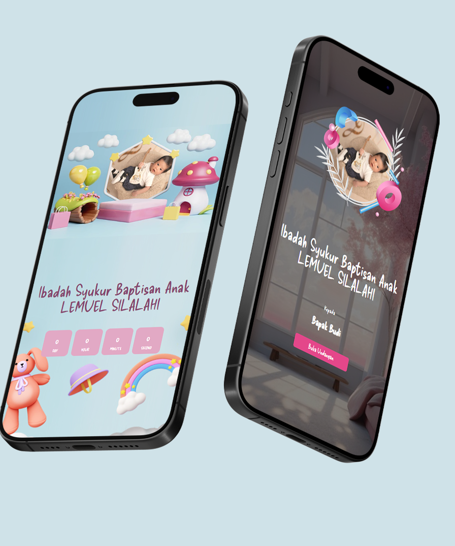 undangan online Baptisan termurah di bali